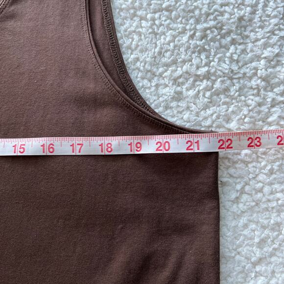 Kim Rogers Brown Cotton Tank XL - Picture 6 of 7
